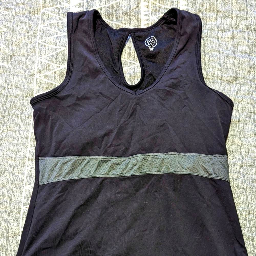 Tuff athletics brand, ladies workout tank, Med size, black & grey